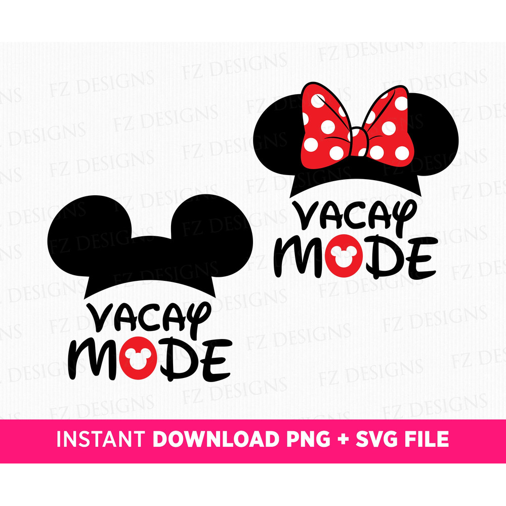 Vacay Mode Svg, Family Trip Svg, Family Vacation Svg, Magical Kingdom, Couple Trip Svg, Mouse Ear and Bow Svg, Png Svg Files For Print.jpg