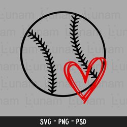 baseball with heart svg, baseball outline svg, baseball svg, baseball outline cut file, baseball silhouette svg, basebal