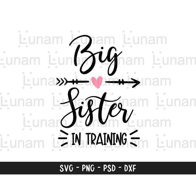Big Sister In Training SVG, Big Sister svg, sister svg, dxf and png instant download, Promoted To Big sister SVG, Sister Quote svg, Sisters.jpg