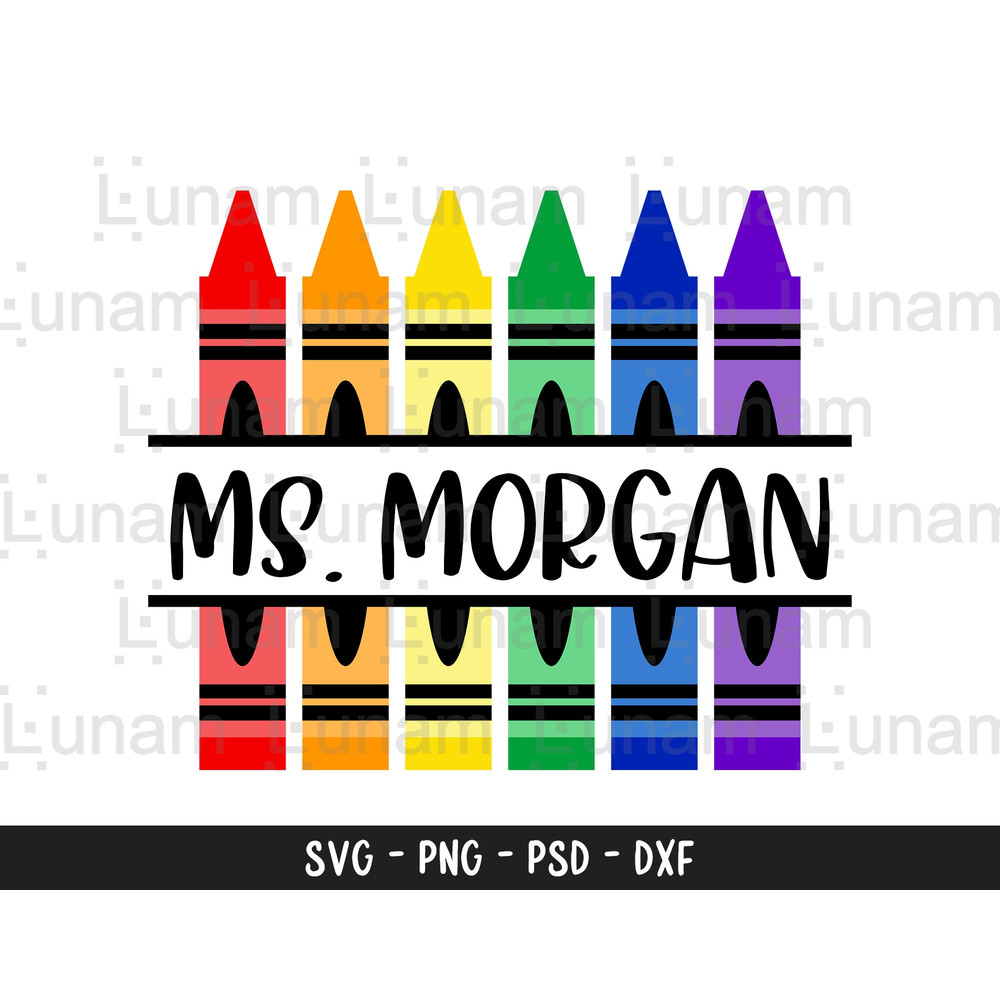 Crayon Monogram Svg, Crayon Split Monogram Svg, Teacher Monogram Svg, Crayon Svg, Crayon Set Svg, Crayon Cut File, Crayon Svg Design.jpg