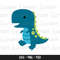 Cute Dinosaur Svg, Cute T-rex svg, Dinosaur Birthday Party Svg ,Cute Dinosaur Clipart, Dino Theme Svg, Dino Svg, Dino Clipart,T-rex Cut File.jpg