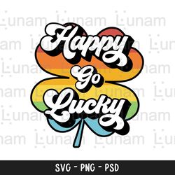 happy go lucky svg, shamrock svg, st patricks day avg, st patricks day svg, clover cricut file, clover png, shamrock cri