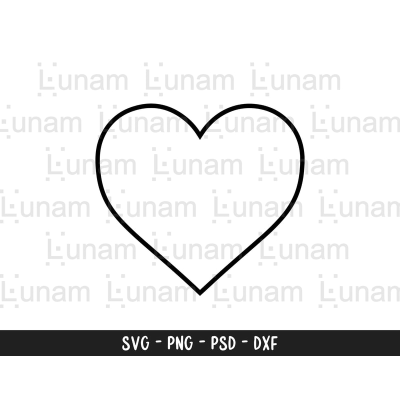Heart Outline Svg, Heart Svg, Basic Heart Svg, Valentine's Day Heart Svg, Love Svg, Heart Cut File, Basic Heart Cut File 2.jpg