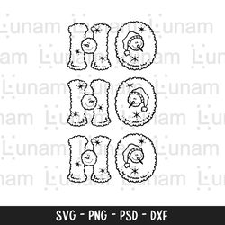 hohoho svg, santa svg, christmas svg, holiday svg, santa claus svg, snowman svg, hohoho cut file 1