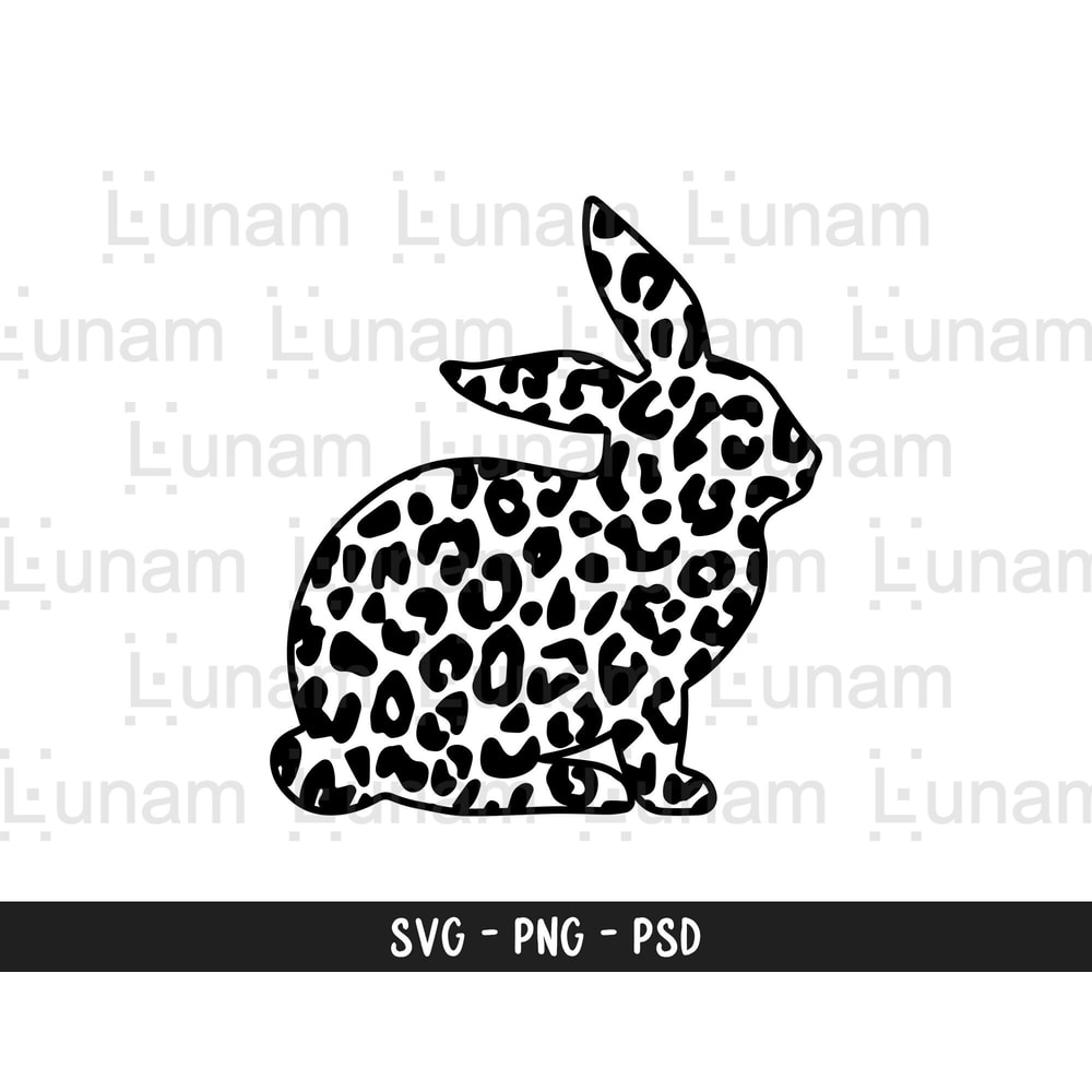 Leopard Bunny Svg, Bunny Leopard Print Svg, Cheetah Bunny Svg, Leopard Rabbit Svg, Cheetah Rabbit Svg, Leopard Bunny Cut File.jpg