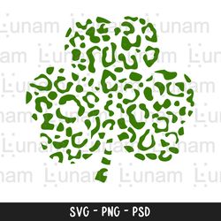 leopard clover svg, leopard shamrock svg, st patricks day avg, st patricks day svg, clover cricut file, clover png, sham