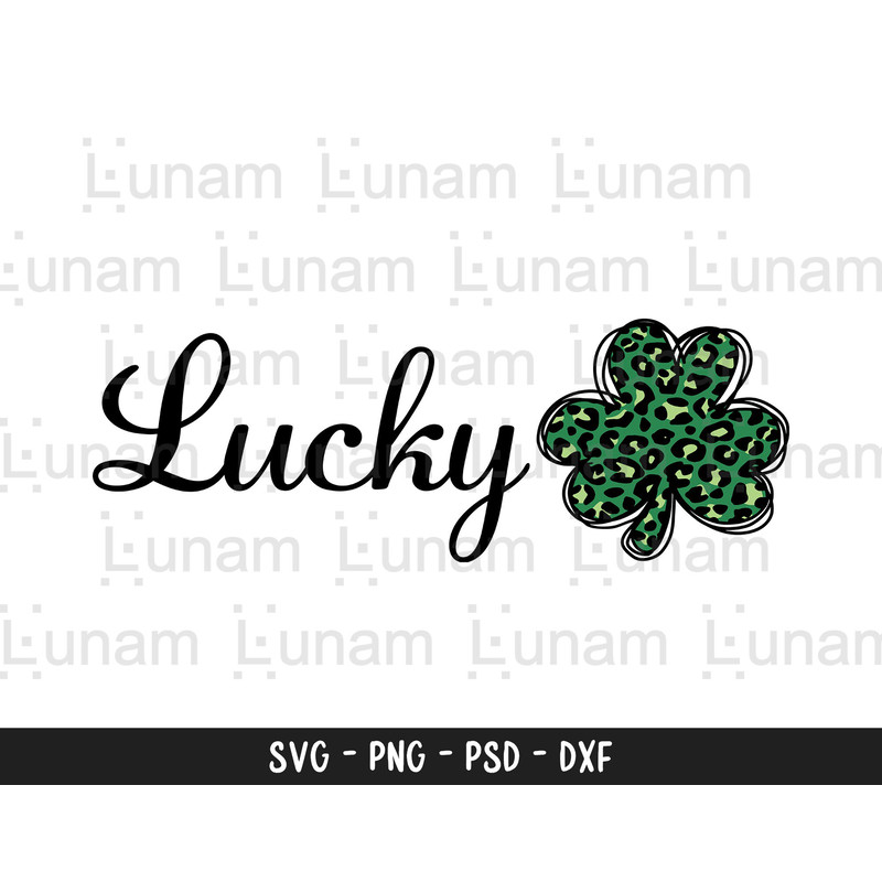 Lucky Svg, Leopard Clover Svg, Cheetah Clover Svg, Lucky Clover Svg, Lucky Shamrock Svg, St Patrick's Day Svg, Leopard Lucky Cut File.jpg