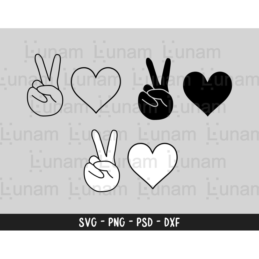 Peace love svg, peace sign svg, peace hand svg, heart svg, love svg, peace love png, svg files for cricut silhouette, diy peace love 1.jpg