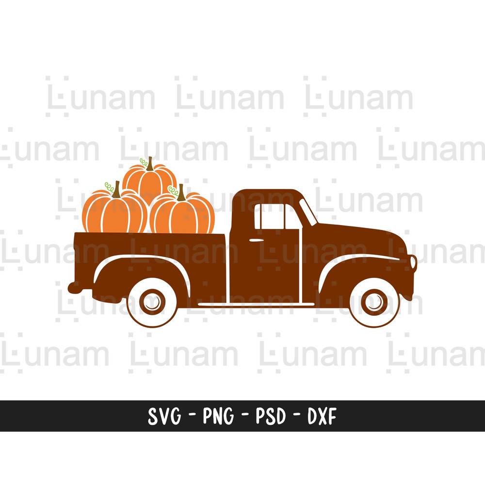 Pumpkin Truck Svg, Fall Truck Svg, Autumn Truck Svg, Pumpkin Svg, Halloween Truck Svg, Fresh Pumpkins Svg, Pumpkin Truck Cut File.jpg