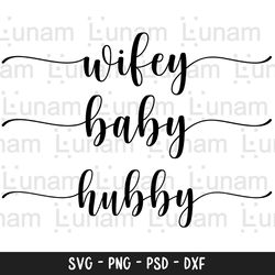 wifey hubby svg file, wife svg, husband svg, mr and mrs svg file, bride groom svg, husband wife svg file, wifey svg, hub