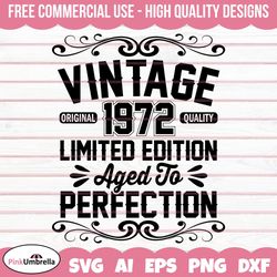 50th birthday svg, vintage 1973 svg, 1973 limited edition, aged to perfection svg, birthday svg, vintage 50th svg, 1973