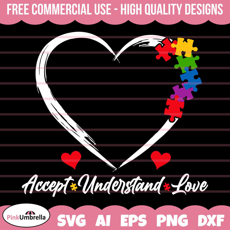 Accept Understand Love Autism Awareness Svg, Puzzle Piece Svg, Autism Svg, svg Files for Cricut, Autism Ribbon Svg, Autism Awareness Svg.jpg