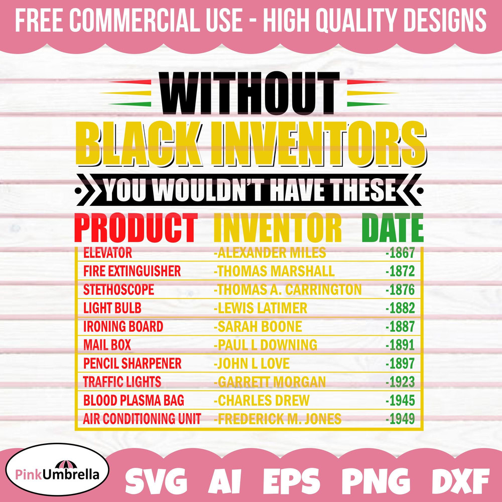 Black Inventors Black History Svg, Black History Svg, African American Svg, Black History Month, Melanin Svg, Black History Png.jpg