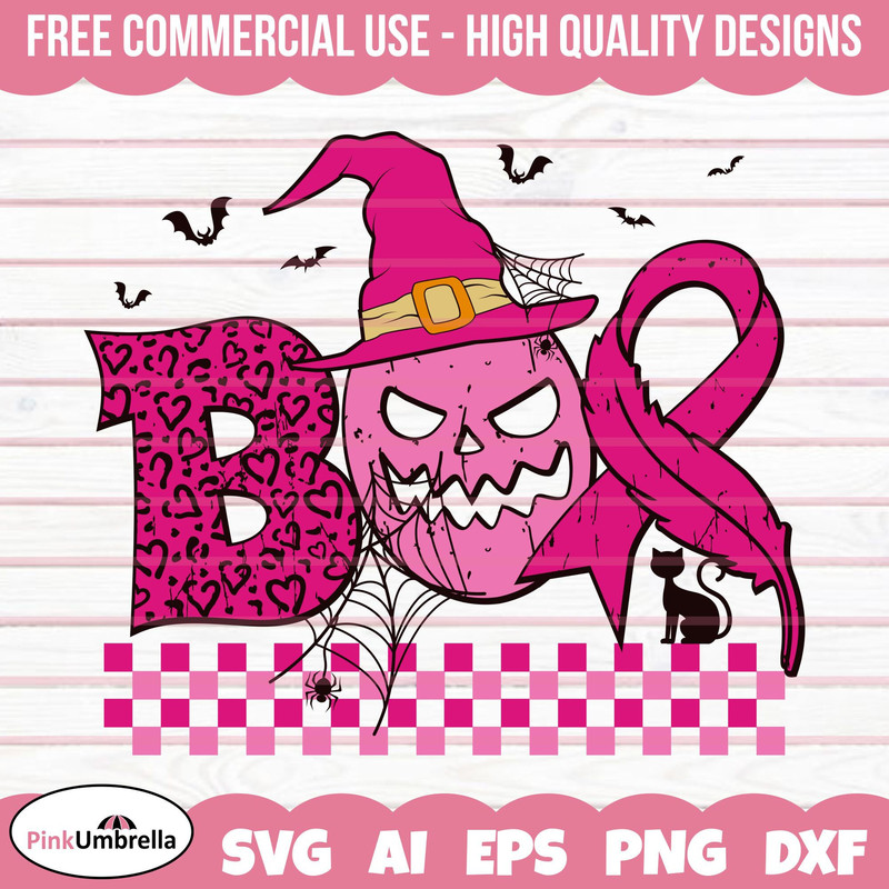 Boo scare away Breast Cancer Svg, Pink ribbon png, cancer ribbon svg, cancer awareness svg, cancer survivor svg, cancer svg.jpg