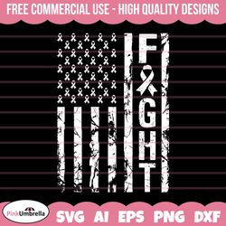 lung cancer fight usa flag svg, cancer ribbon svg, lung cancer awareness svg, white cancer ribbon svg, svg cut file for