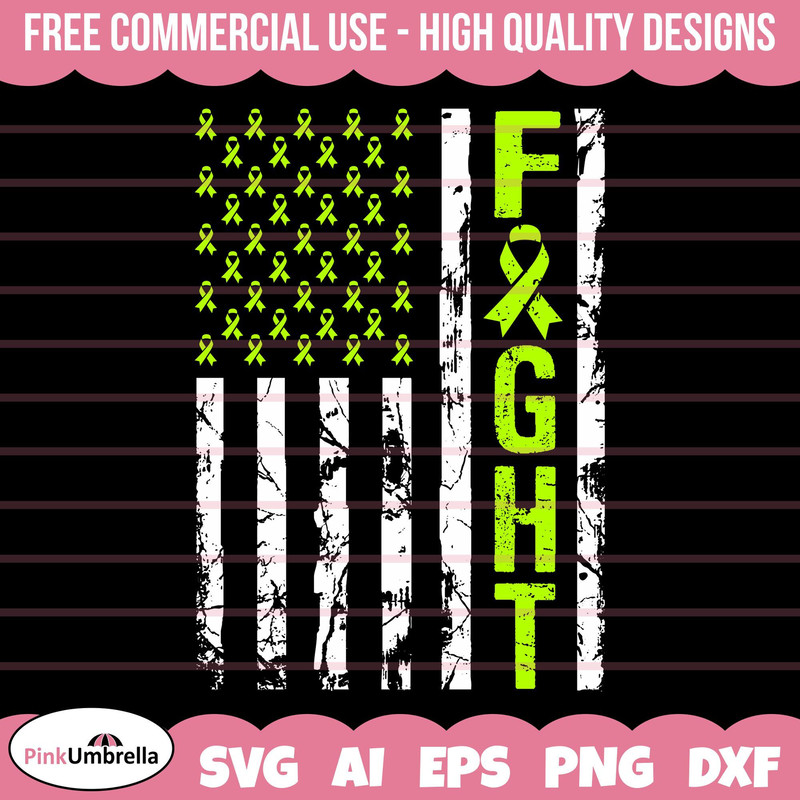 Lymphoma Cancer Fight USA Flag Svg, Cancer Ribbon SVG, Lymphoma Cancer Awareness SVG, Lime Green Cancer Ribbon svg, svg cut file for Cricut.jpg