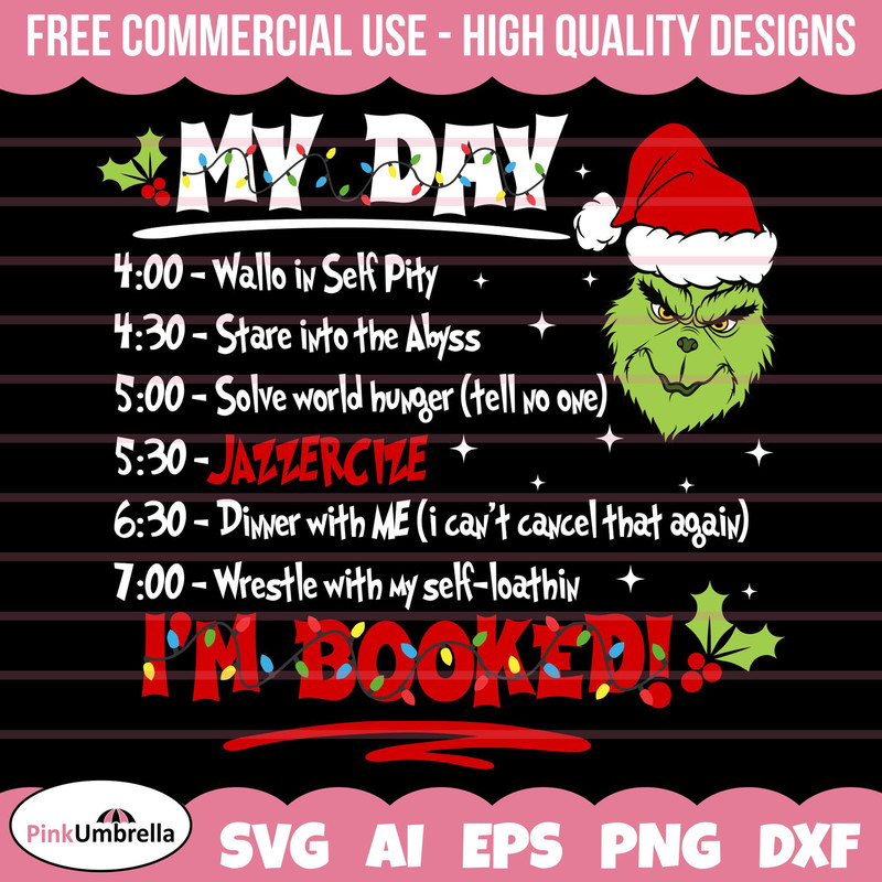 My Day I'm Booked SVG, Merry Christmas Svg, Christmas SVG PNG, Christmas Movies Svg, Funny Christmas Svg, Christmas Svg file for Cricut.jpg