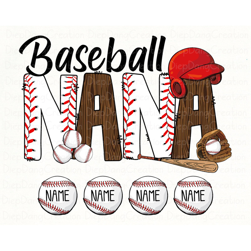 Baseball Nana Png, Baseball Png, Love baseball Png, Baseball Nana Shirt, Baseball Lover Png, Baseball Nana Sleeve Add Your Own Names.jpg