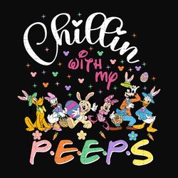 chillin with my peeps svg, mouse and friends easter day svg, bunny mouse and friends svg, easter bunny svg, , happy east