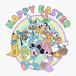 happy easter day svg, mouse and friends easter day svg, bunny mouse and friends svg, easter bunny svg, magical easter ,