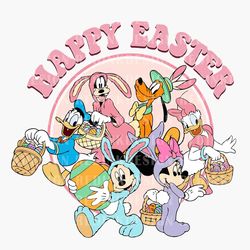 happy easter day svg, mouse and friends easter day svg, bunny mouse and friends svg, easter squad svg, magical easter da