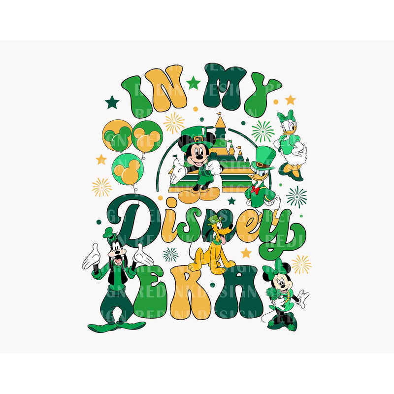 In My Lucky Era St Patrick Day SVG, Lucky Shamrock Svg, Shenanigan Svg, St Patrick's Day 2024 Svg, Four Leaf Clover Svg, Mouse And Friends.jpg