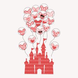 mouse balloon castle svg, valentine balloon svg, funny valentines day, valentines day svg, mouse valentine svg, valentin