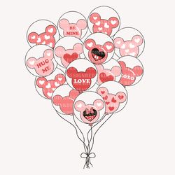 mouse balloon svg, valentine balloon svg, funny valentines day, valentines day svg, mouse valentine svg, valentines shir