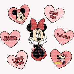 mouse love svg, mouse valentine svg, funny valentines day, xoxo candy heart, retro valentines svg, valentines couple shi