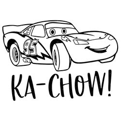 mcqueen ka-chow svg, cars png, cars cricut svg, lightning mcqueen svg, png cars sublimation design, digital file, instan