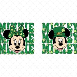 mouse and friends st patrick day svg, lucky shamrock svg, shenanigan svg, st patricks day 2024 svg, feeling lucky patric