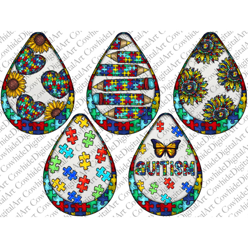 Autism Awareness Teardrop Png,Autism Day Teardrop,Autism Png Sublimation Design,Earrings Teardrop Bundle Png,Autism Teardrop Earrings Png.jpg