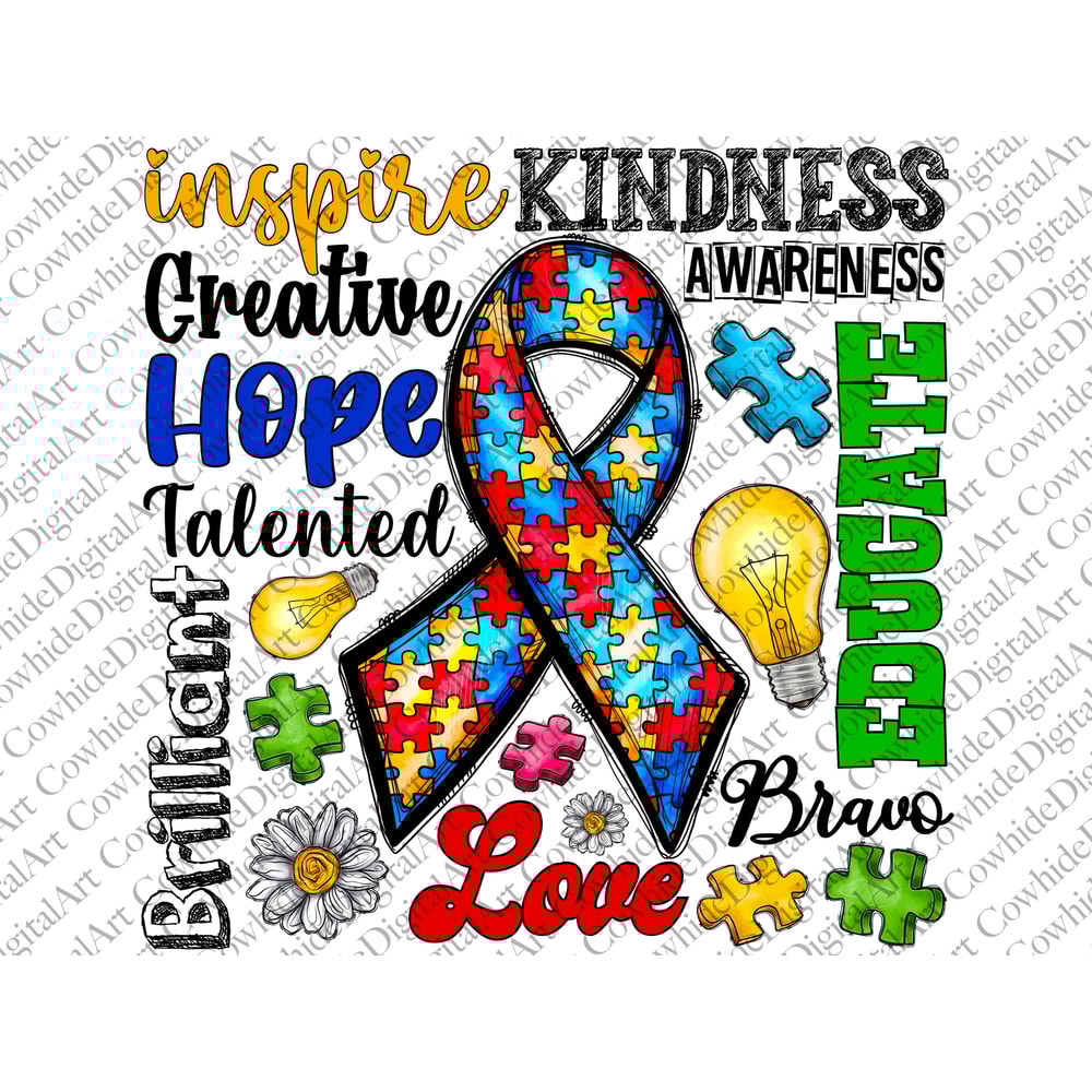 Autism png sublimation design download, Autism Awareness png, puzzle hearts png, sublimate designs download, Western png.jpg