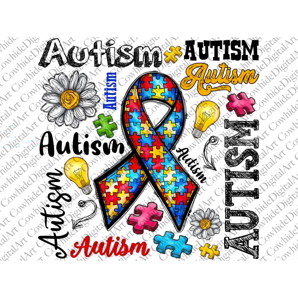 Autism Png, Advocate Awareness, Western, Puzzle Piece, Awesome Png File, puzzle png, Instant Download,PNG,Sublimation Png,Sublimation Design.jpg