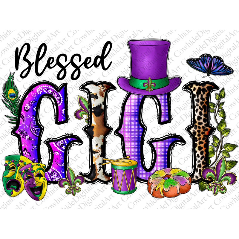 Mardi Gras Blessed Gigi Png Sublimation Design, Mardi Gras Png, Mardi Gras Gigi Png, Leopard Mardi Gras Gigi Png, Digital Download.jpg