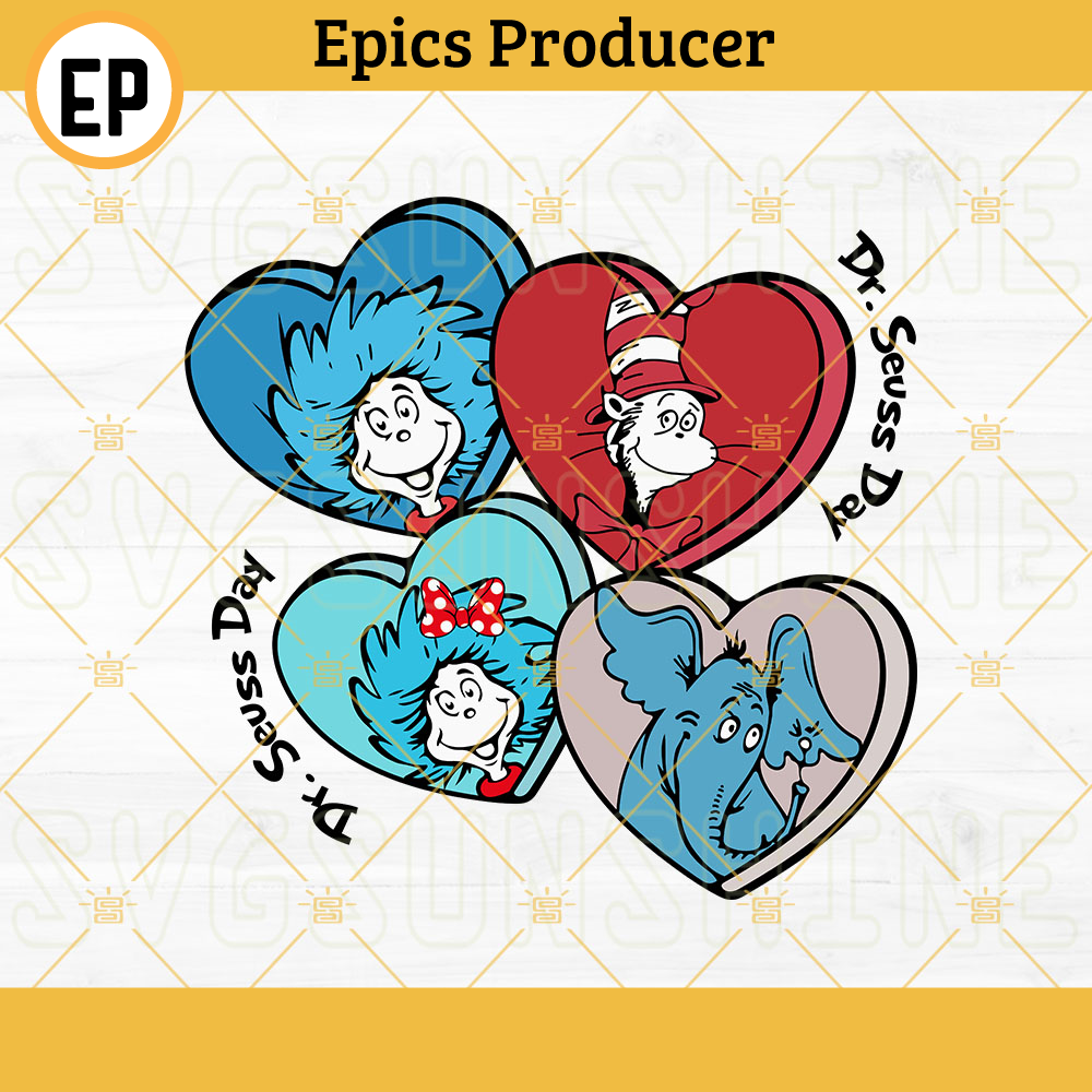 Dr Seuss Day SVG, Conversation Hearts SVG, Dr Seuss SVG, Love Reading SVG.jpg