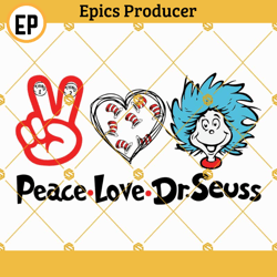 peace love dr seuss svg, dr seuss cricut, dr seuss layered svg, vector, dr seuss instant download
