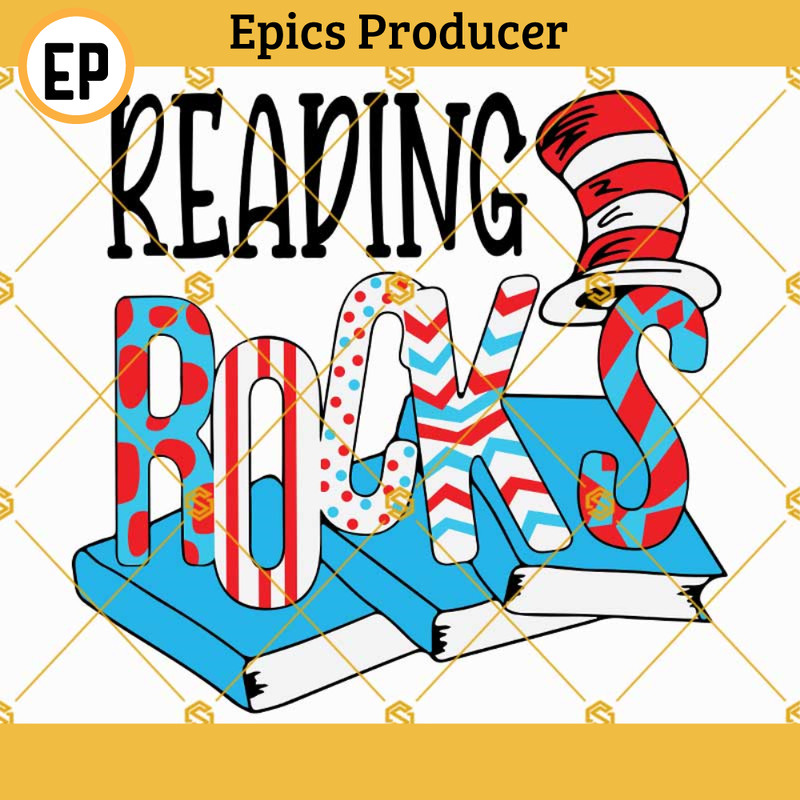 Reading Rocks SVG, Dr Seuss SVG, Dr Seuss Day SVG, Cat In The Hat SVG, Dr Seuss Hat SVG, Dr Seuss shirts for Teachers SVG.jpg