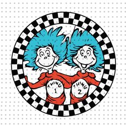 retro dr seuss png, cat in the hat png, dr seuss day png, read across america png, thing 1 thing 2