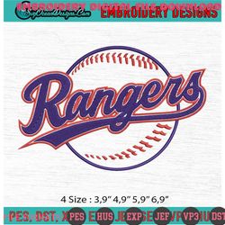 texas rangers mlb baseball machine embroidery digitizing design file