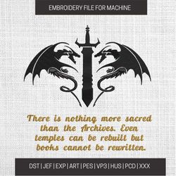 book lover embroidery designs, fantasy book embroidery pattern, 28