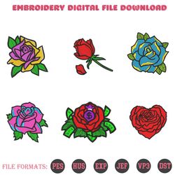 roses embroidery designs for machine, 116