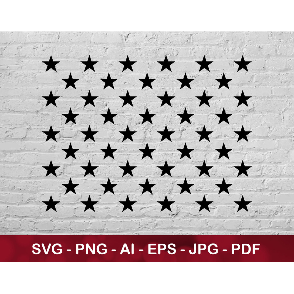 50 Stars Svg, American Flag, Independence Day Svg, Instant Svg, Patriotic Svg.jpg