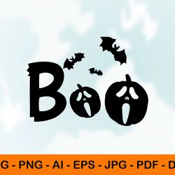 boo svg, pumpkin ghost png, pumpkin face svg