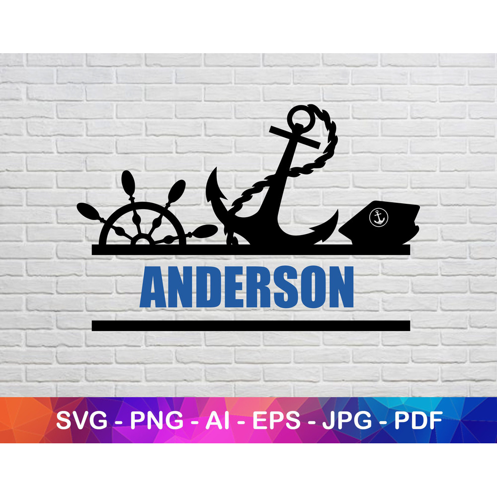 Captain Monogram Svg Gift for Captains, Ship Wheel Svg, Boat Anchor Svg, Nautical Svg Gift for Fathers, Captain Hat Silhouette Svg.jpg
