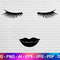 Eyes and Lips Svg, Eyes Silhouette Svg, Lips Svg Silhouette, Face Svg, Cute Girl Svg, Fancy Svg, Instant Svg File.jpg