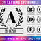 Laurel Wreath Alphabet Customizable Name Svg for Farmhouse, Monogram Wreath Svg, A to Z Alphabet Svg Bundle, Wreath Svg Bundle.jpg