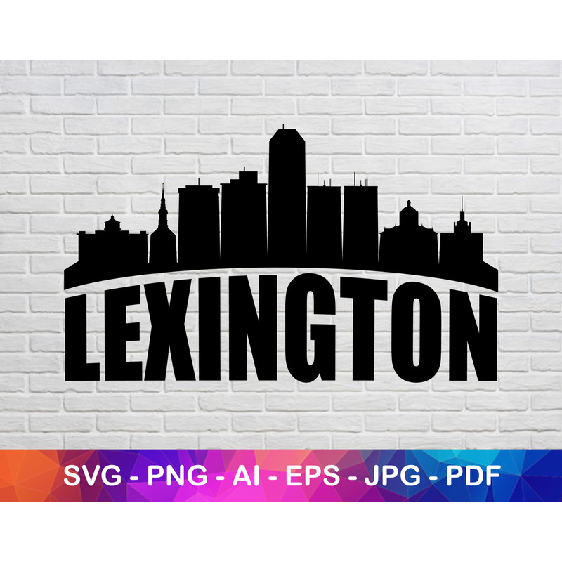 Lexington City Svg, Silhouette Svg, Lexington Skyline Svg, City Logo Svg, Instant Svg File.jpg