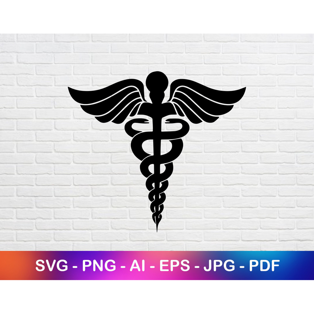 Medical Symbol Svg, Caduceus Instant Digital Download, Doctor and Nurse Png, Jpg, Pdf.jpg