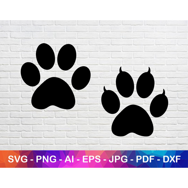 Paws Svg, Cat Paws Svg, Dog Paws Svg, Animal Footprint Svg, Instant Svg, Printable Svg.jpg